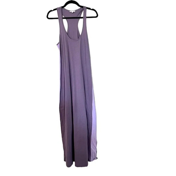 NWT Johnny Was Calme Two Tone Purple Stripe Racer Back Maxi Dress Sz M - Picture 2 of 12